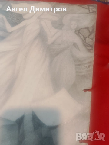 Мария Костадинова 1990 г страхотна графика , снимка 4 - Картини - 53410963