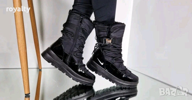 Nike Дамски Черни Зимни Апрески с Вата Найк , снимка 5 - Дамски апрески - 52932862