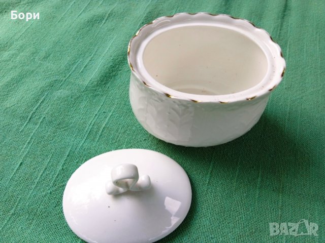Фин костен порцелан български захарница, снимка 4 - Чинии - 36929131