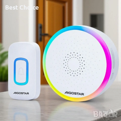 Безжичен звънец Aigostar с RGB светлина. , снимка 5 - Други - 53054991