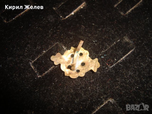 РЯДКА СТАРИННА ПОЗЛАТЕНА КОКАРДА ЗНАЧКА с КРЪСТЧЕ МНОГО ИНТЕРЕСНА ОРНАМЕНТИРАНА 19389, снимка 7 - Колекции - 32241411