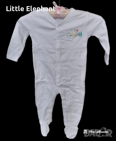 Цяла пижамка ромпърче за 9-12 мес унисекс"I am cuddly",Англия/нова