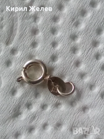 Сребърна карабинка закопчалка 50914, снимка 2 - Колиета, медальони, синджири - 52339221