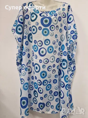 Плажна туника от 100% памук – Стил и комфорт за лятото, снимка 2 - Туники - 49903602