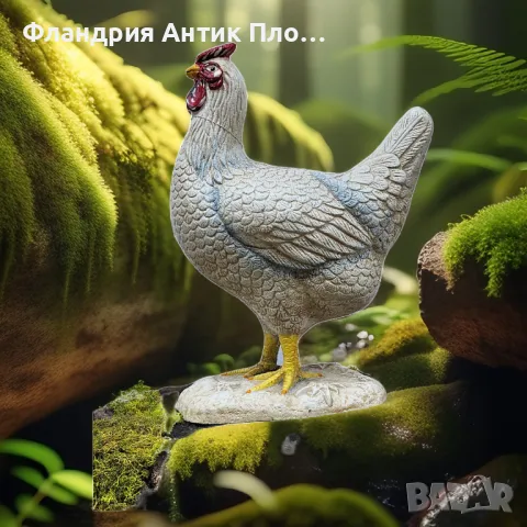 Чугунена скулптура на кокошка 