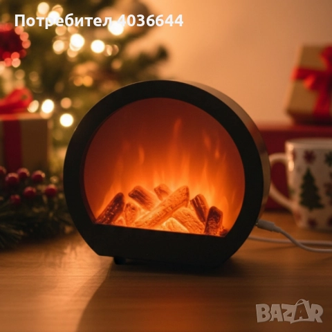LED декоративна мини камина с имитация на пламък, снимка 1