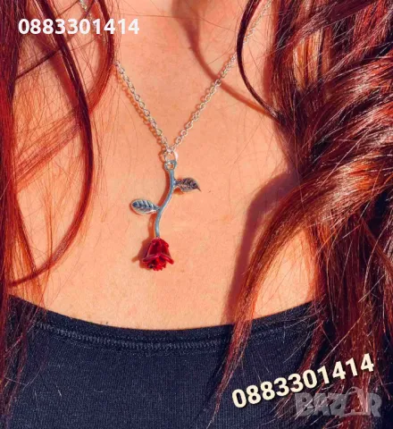 Колие Роза , снимка 3 - Колиета, медальони, синджири - 47462364