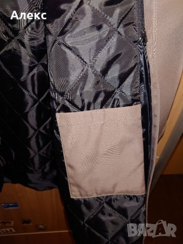 Сиво мъжко палто 4XL с махаща се подплата, снимка 4 - Палта - 39036786