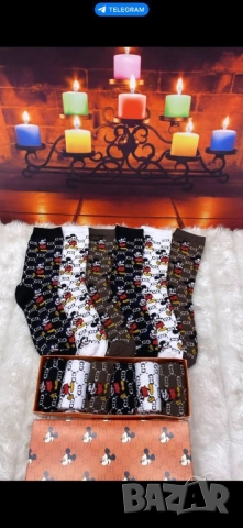 чорапи в кутия fendi calvin klein louis vuitton , снимка 5 - Дамски чорапи - 51442117