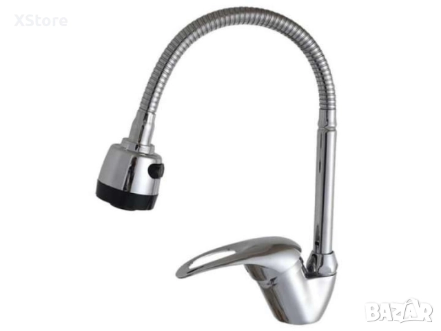 Смесител за вода с гъвкав чучур, верт. с покр. от хром, снимка 4 - Други стоки за дома - 51995538