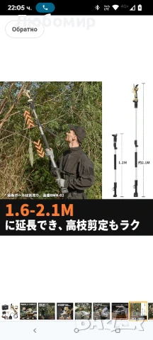 Електрически ножици за клони BraveMonkey 45 мм, професионални безжични ножици за с LCD
Мострена 
, снимка 7 - Градински инструменти - 50853921