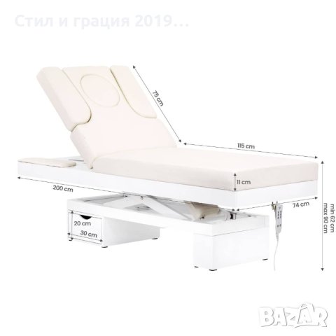 Спа кушетка Azzurro 815B ( 2 мотора ) 200 х 76 х 58/84 см, снимка 6 - Кушетки - 43952107