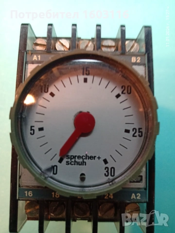 РЕЛЕ ВРЕМЕ ,,SPERECHER+SCH"  220V 6A. , снимка 5 - Друга електроника - 53072670