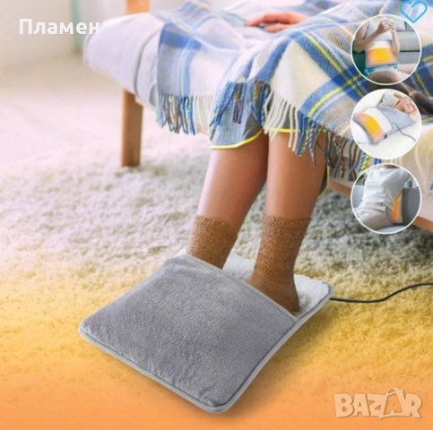 Електрическа отопляема подложка грейка за крака с USB 40х40х2.5 см. 50-60 градуса, снимка 4 - Други - 52514427
