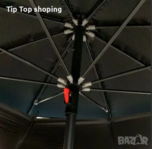 Подсилен слънцезащитен чадър 2.10 м – Защита и комфорт навсякъде на открито NS 3920, снимка 4 - Градинска техника - 49894311