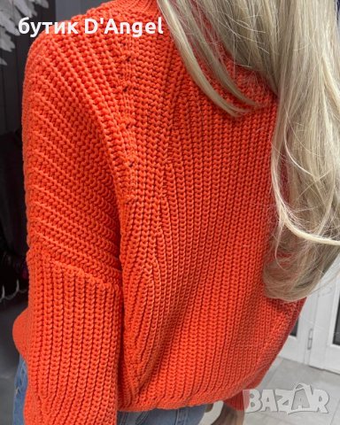 пуловер в оранжев цвят, снимка 3 - Блузи с дълъг ръкав и пуловери - 43479443