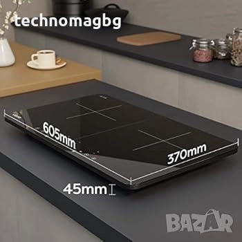 Преносим двузонов индукционен котлон CIARRA CUTIH2 , 2800W, снимка 3 - Котлони - 52184429