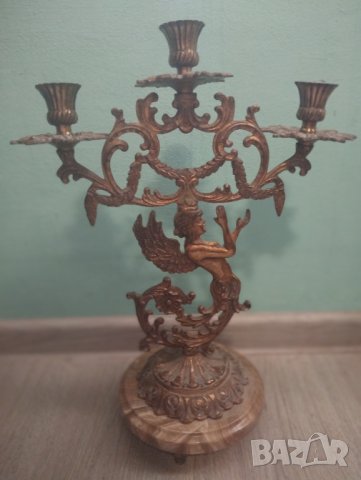 Два барокови свещници, снимка 2 - Други ценни предмети - 43133750