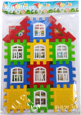 Конструктор Къща с прозорци многоцветна