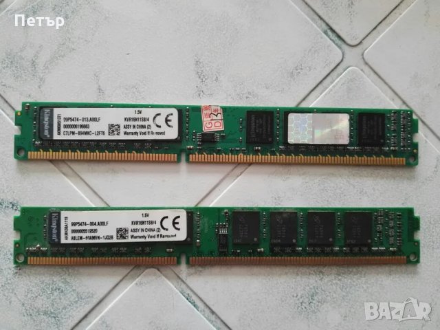 Рам памет, KINGSTON, 4GB, DDR3, 1600MHz, RAM, KVR16N11/4,memory двустранна,едностранна DESKTOP, ддр3, снимка 7 - RAM памет - 31166574