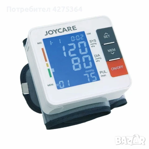 Автоматичен апарат за кръвно налягане с LCD дисплей JOYCARE, снимка 5 - Други - 50767896