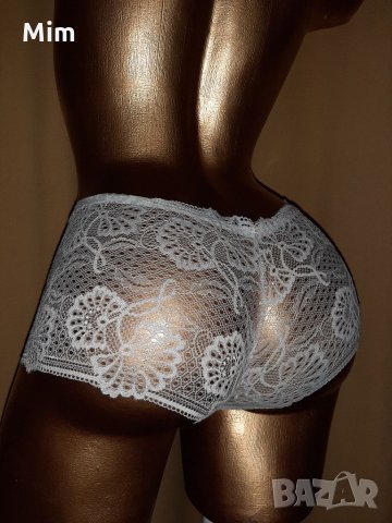 М Бяла дантелена боксерка , снимка 2 - Бельо - 33373655