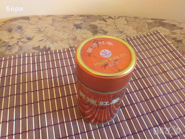 Метална кутия от китайски чай 1950г, снимка 2 - Други ценни предмети - 28081703