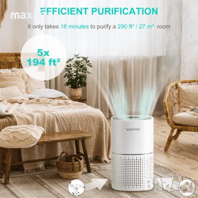 ZENET 201 Пречиствател на въздух с HEPA филтър за помещения до 25 м² , снимка 5 - Овлажнители и пречистватели за въздух - 47699872