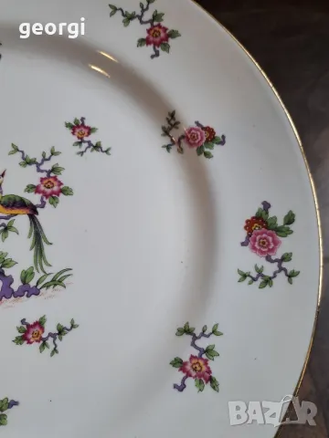 limoges две кръгли плата с цветя и райски птици 8/5, снимка 5 - Прибори за хранене, готвене и сервиране - 49959101