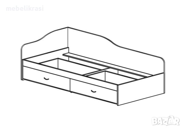 легло  с 2 табли и чекмеджета за матрак с размери 90/200 см.сити 2023 , снимка 7 - Спални и легла - 43182004