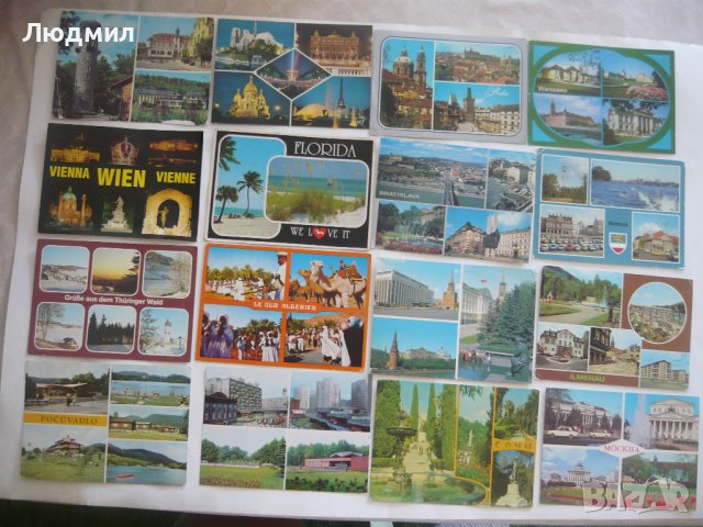 Стари пощенски картички с изгледи от много страни, снимка 15 - Колекции - 19410255