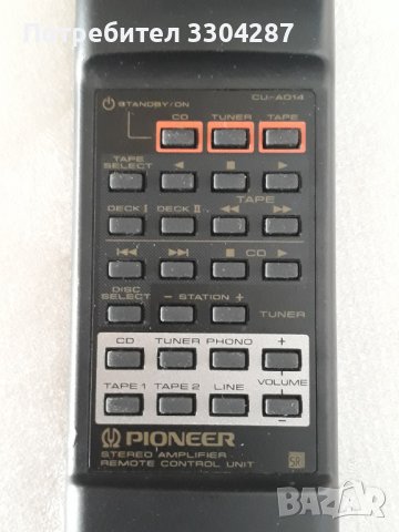 PIONEER за CD за усилвател дистанционни, снимка 4 - Ресийвъри, усилватели, смесителни пултове - 38524002