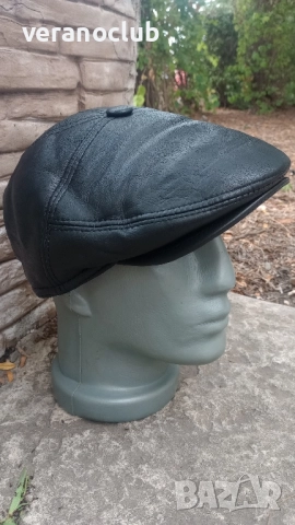 Каскет естествена кожа Размер XXL, снимка 5 - Шапки - 51627393