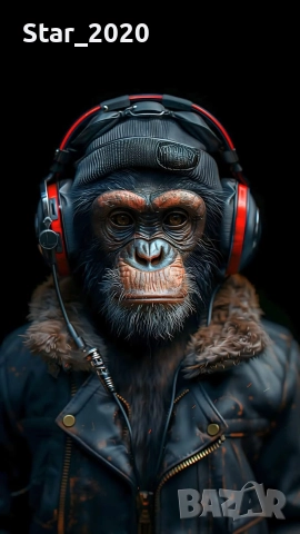 Светеща картина с LED осветление - маймуна 🐒