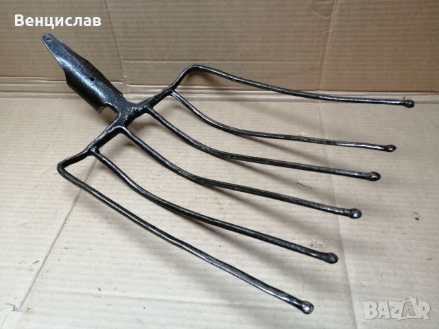 Стара Кована Вила За Въглища. , снимка 6 - Антикварни и старинни предмети - 35516463