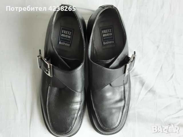 обувки "Fretz Men" Switzerland Business естествена кожа, нови, елегантни, черни №8 1/2=№43, снимка 3 - Официални обувки - 52677508