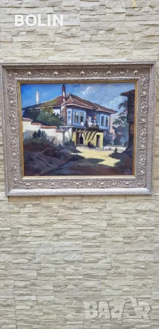 Българска картина - Пейзаж- Наполеон Алеков 1966, снимка 3 - Антикварни и старинни предмети - 49696788