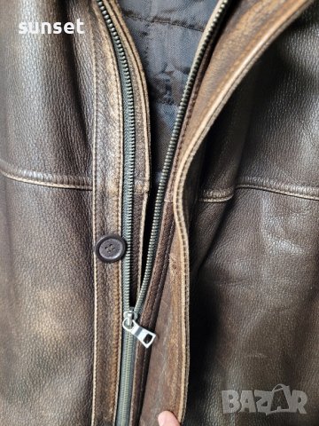кожено мъжко яке,тъмнокафяво ARMA(  1000€ в интернет сайтове), снимка 3 - Якета - 43836121