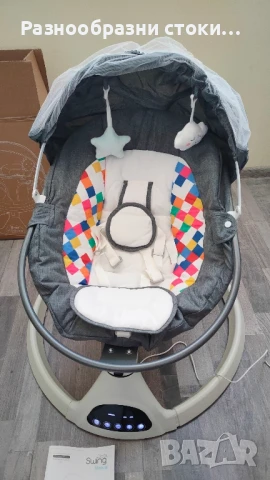 Бебешка люлка "Baby Swing" с Bluetooth., снимка 3 - Детски люлки - 51386645
