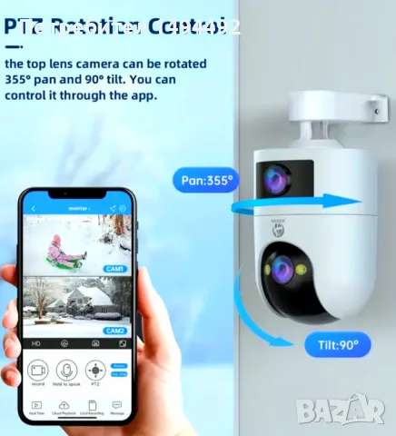smart 10mp. wifi външна камера, снимка 3 - IP камери - 47367095