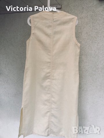 Нова рокля,лен, снимка 5 - Рокли - 26667938