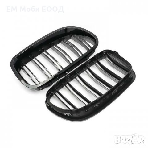 Решетки Бъбреци за БМВ BMW 5 серия F10 F11 2010+ Черен Гланц Двойни, снимка 8 - Аксесоари и консумативи - 32874881