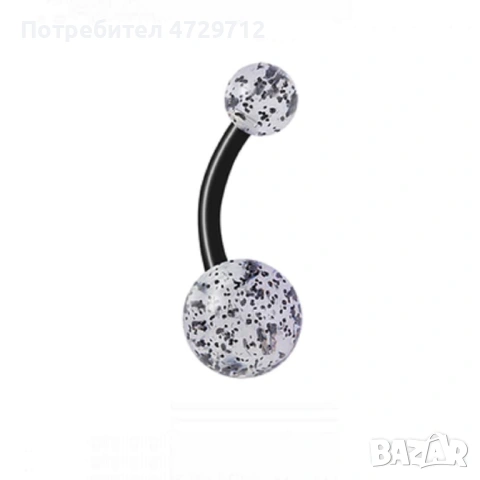 Обици на пъп медицински силикон, снимка 2 - Обеци - 53439335