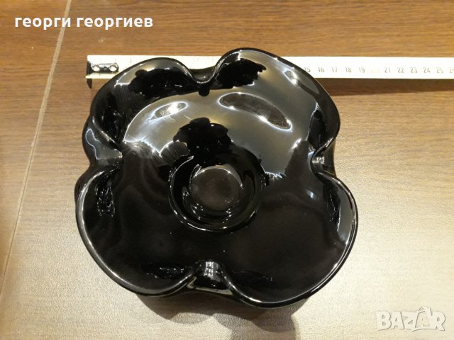 Пепелник от тоталитарно време продавам, стъклен. Неизползван., снимка 3 - Други - 35255151