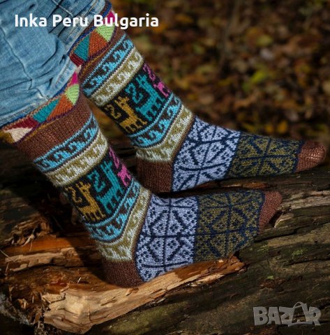  Перуански чорапи модел Уанкавелика различни цветове , снимка 2 - Дамски чорапи - 42968710