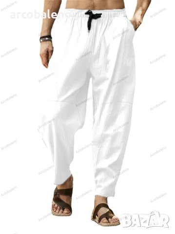Ежедневни мъжки свободни панталони с шнур, 7цвята, снимка 7 - Панталони - 44054028