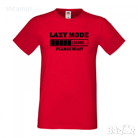 Мъжка тениска Lazy Mode Loading,Loading,Please wait,батерия,Изненада,Подарък, снимка 3 - Тениски - 36419310