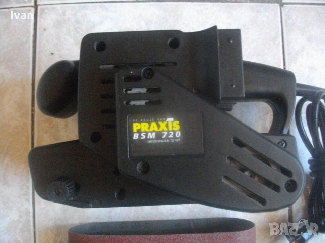 Професионален Холандски Лентов Шлайф Със Стойка За Обърнато Шлайфане-Като Нов-PRAXIS-720 Вата-200м/м, снимка 4 - Други инструменти - 36833520