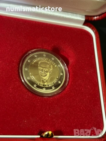 Монако 2023 – 2 евро - 100 години от рождението на Принц Рение III (1923-2005) PROOF, снимка 5 - Нумизматика и бонистика - 50867309