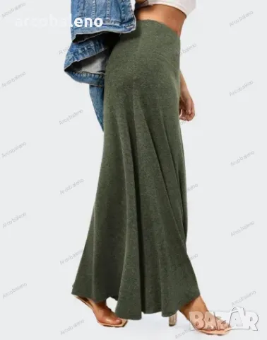 Едноцветна трикотажна дамска пола, 5цвята , снимка 17 - Поли - 48444083